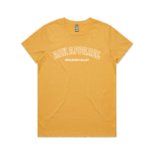 Load image into Gallery viewer, AOK Women&#39;s College Tee - Mustard/White - Last Sizes
