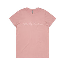 Load image into Gallery viewer, AOK Women&#39;s Script Tee - Rose- Last Sizes
